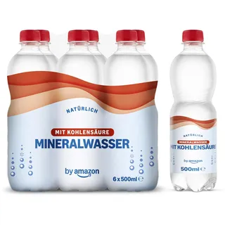 by Amazon Natürliches Mineralwasser mit Kohlensäure, 6x500ml
