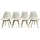 sweeek Skandinavischer Polsterstuhl Bouclé weiß 4er Set