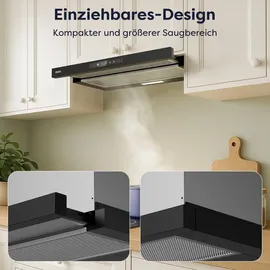 Ciarra Flachschirmhaube 60 cm Schwarz