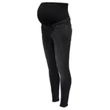 Only Maternity Umstandsjeans »OLMBLUSH MID SK ANK RW DNM REABOX NOOS« mit Destroyed Effekt, schwarz
