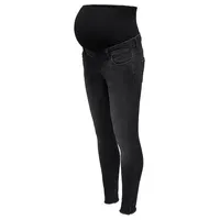 Only Maternity Umstandsjeans »OLMBLUSH MID SK ANK RW DNM REABOX NOOS« mit Destroyed Effekt, schwarz