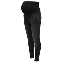 Only Maternity Umstandsjeans »OLMBLUSH MID SK ANK RW DNM REABOX NOOS« mit Destroyed Effekt, schwarz