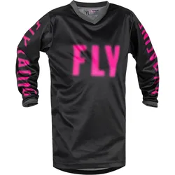 Fly Racing F-16 Motocross Jugend Jersey, schwarz-pink, Größe XL