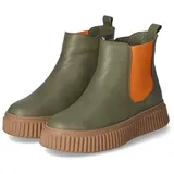 Andrea Conti Andrea Conti 0068018/1355 Damen Glattleder oliv Schlupfstiefel grün|orange 38 EU
