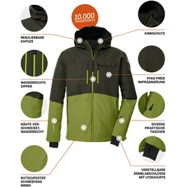KILLTEC KSW 53 MN SKI JCKT Skijacke Dunkeloliv 3XL