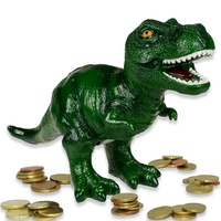 Spardose ''T-Rex Treasure XL'' - große Dino Dinosaurier Tyranosaurus Sparbüchse - HxLxB 22x32x13cm - Figur Deko Geschenk Sparschwein
