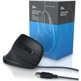 CSL Ergonomische Maus schwarz