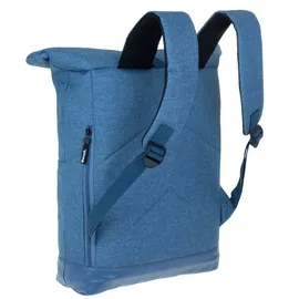 Sieber Kurierrucksack Herren Damen Freizeitrucksack Bench Roll-Top Classic Rucksack Laptoprucksack 64180 5400 Denim Blue Mittel Blau + Trinkflasche Bagboom® - Blau