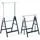 Relaxdays Gerüstbock Stahl 2er Set 7-Fach höhenverstellbar blau/Silber