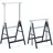 Relaxdays Gerüstbock Stahl 2er Set 7-Fach höhenverstellbar blau/Silber