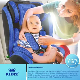 Kidiz Autokindersitz schwarz/blau