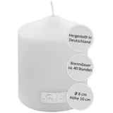 Fink Stumpenkerze 10 cm weiß