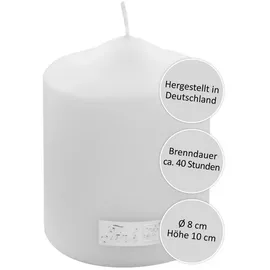 Fink Stumpenkerze 10 cm weiß