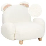 Beliani Kindersessel Kanna 65 x 45 x 51 cm Holz/Textil weiß