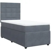 vidaXL Boxspringbett 180 x 200 cm Dunkelgrau