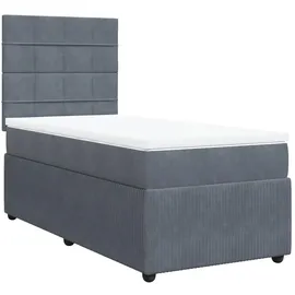 vidaXL Boxspringbett 180 x 200 cm Dunkelgrau