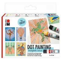 Marabu Dot Pen Set 4 x 25 ml Mehrfarbig