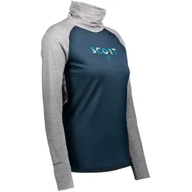Scott Defined Merino Fleecejacke Light Grey Melange/Dark Blue M