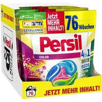 Persil Color 4in1 DISCS, 304 (4 x 76 Waschladungen), Colorwaschmittel mit Tiefenrein-Plus Technologie für leuchtende Farben, 92% biologisch abbaubare Inhaltsstoffe*