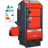 ATMOS Pelletkessel P30 Set Holznotbetrieb ohne Förderschnecke mit Brenner A45