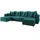 Mirjan24 Wohnlandschaft Türkis, 7-Sitzer, U-Form,Rechteckig, 310x85x138 cm, Wohnzimmer, Sofas & Couches, Wohnlandschaften, Wohnlandschaften in U-Form