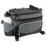 Haberland Gepäckträgertasche Flexibag S, 34 x 17 x 19 cm, 7 Liter, grau/schwarz