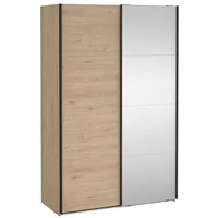 Tvilum Schiebetürenschrank Bergamo 140 x 220 x 0 cm Braun