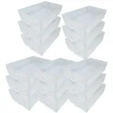 DYNASUN Schuhbox PP368T (15 St), Schuhaufbewahrungsbox Platzsparendes, stapelbares Robust, staubfrei