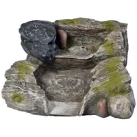 Köhko Bachlauf Bachlaufelement Holzoptik mit Moosbewuchs