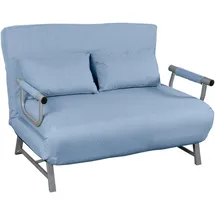 VCM Mid.you Schlafsofa Blau, Metall, Textil, 2-Sitzer, Füllung: Schaumstoff, 127x95x78 cm,