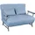 VCM Mid.you Schlafsofa Blau, Metall, Textil, 2-Sitzer, Füllung: Schaumstoff, 127x95x78 cm,