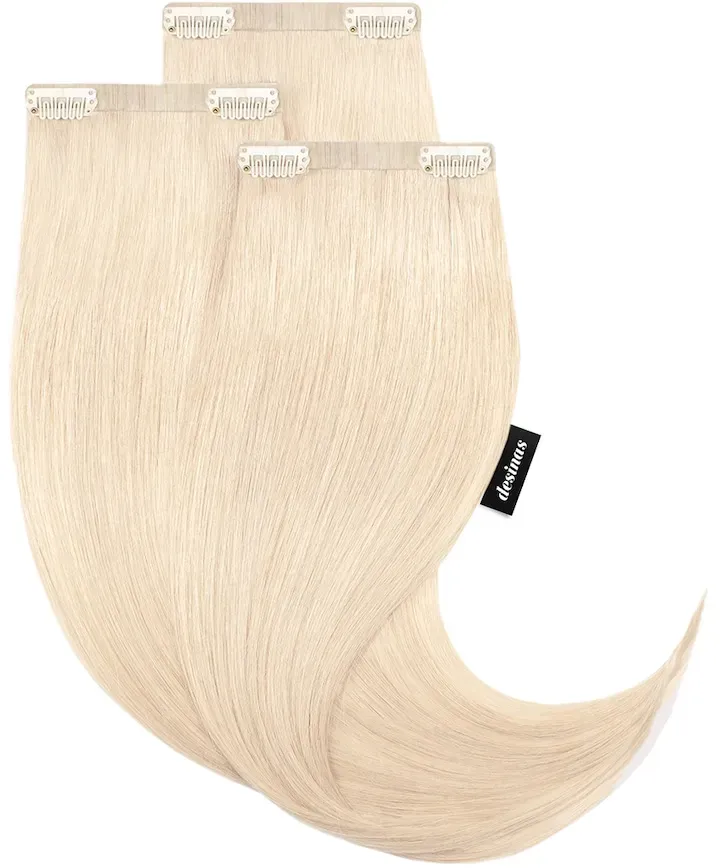 Desinas Echthaar Extensions hellblond Haarextensions  