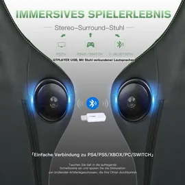 GTPLAYER Gaming-Stuhl Kunstleder Grün