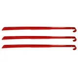 TelMo Schuhlöffel 3er Set Schuhanzieher, Schuhlöffel Kunststoff ca.65cm rot