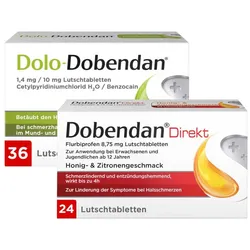 Dolo-Dobendan & Dobendan Direkt Set gegen starke Halsschmerzen