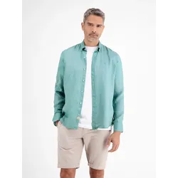 Herrenhemd in Leinen-Baumwoll-Blend - Coastal Blue - XL