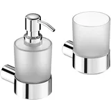 CHRIS BERGEN Chris Bergen, Seifenspender- und Zahnputzbecherset 'Ambra' chromfarben