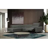 Calia Italia Eckcouch Leder 2-Sitzer Grau
