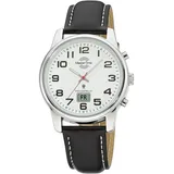 Master Time MTGA-10814-12L Herren-Funkuhr mit schwarzem Lederarmband
