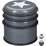 Relaxdays 10 x Türstopper mit Stern, dunkelgrau