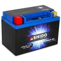 Batterie Shido Lithium LTX9-BS / YTX9-BS, 12V/8AH (Maße: 150x87x105) für Fantic RC125 Caballero Baujahr 1996