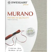 Zweigart Zählstoff MURANO precut 32 ct. 3984 Farbe 6028 Saharastaub, Handarbeitsstoff für Stickerei 48x68 cm