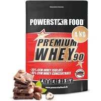 Powerstar Food Whey Protein Schokolade/Nuss Pulver 4000 g