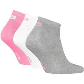 Puma Sneakersocken 3 Paar Rosa/Grau 35-38