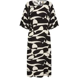 Soyaconcept Druckkleid Midikleid Schwarz 38