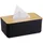 Relaxdays Taschentuchbox Badorganizer Hellbraun/Schwarz