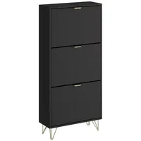 Vichy Vicco Schuhschrank Helge, Schwarz, 60 x 128.5 cm