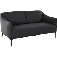 W.SCHILLIG 2-Sitzer sally Design-Sofa, Loungsofa, bequem, schmale Armlehnen, Breite 154cm, mit Metallfüßen in Bronze pulverbeschichtet, Breite 154 cm schwarz