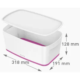 Leitz MyBox Aufbewahrungsbox 31,8 x 19,1 x 12,8 cm 1-tlg. perlweiß/pink