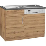 kochstation Spülenschrank KS-Colmar 110 x 60 x 85 cm Braun